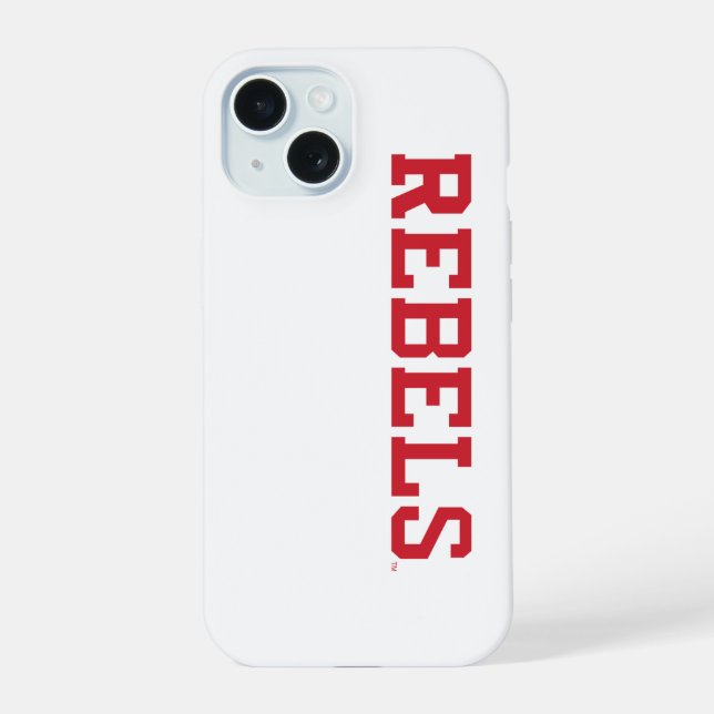 Universität Mississippi | Rebels Wordmark iPhone 15 Hülle (Rückseite)