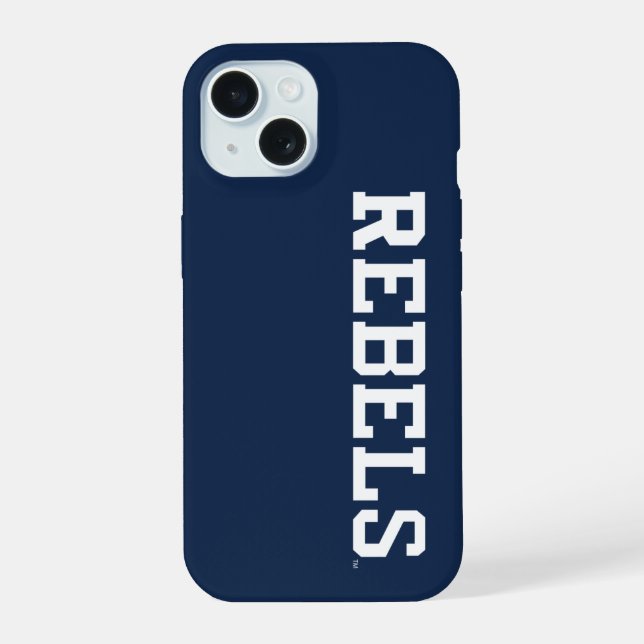 Universität Mississippi | Rebels Wordmark iPhone 15 Hülle (Rückseite)