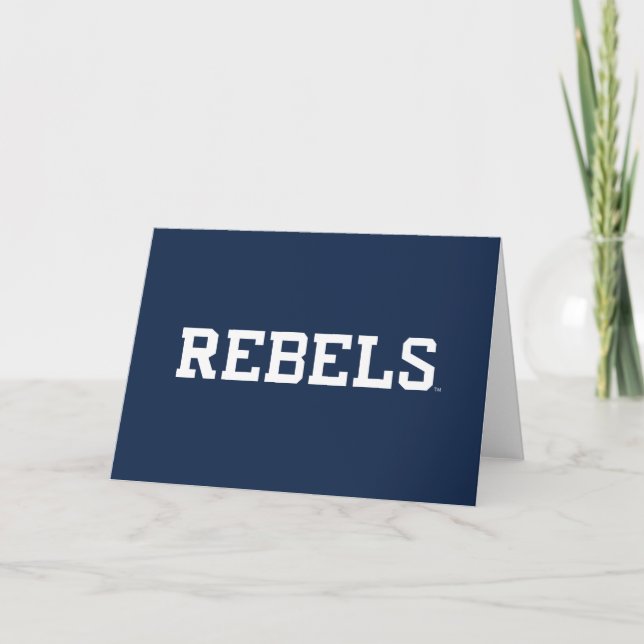 Universität Mississippi | Rebels Wordmark Karte (Vorderseite)