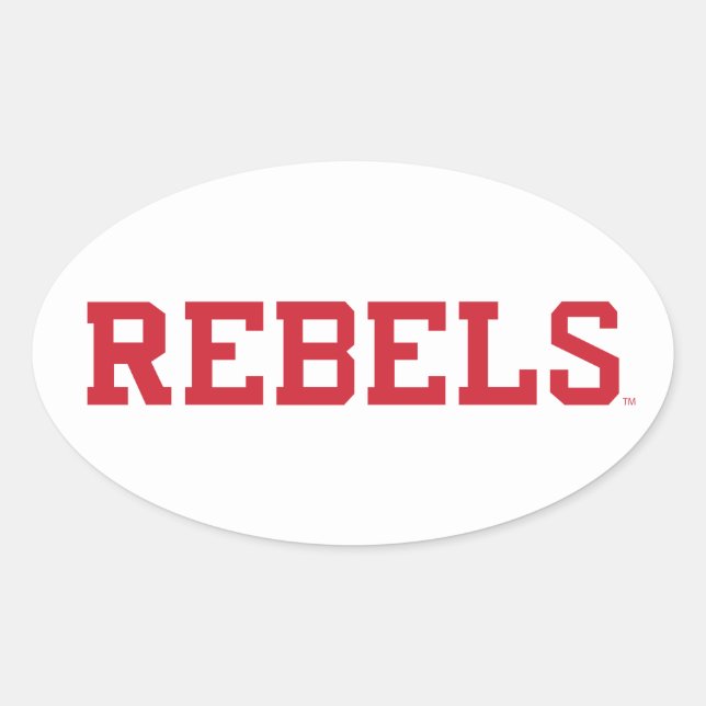 Universität Mississippi | Rebels Wordmark Ovaler Aufkleber (Vorderseite)