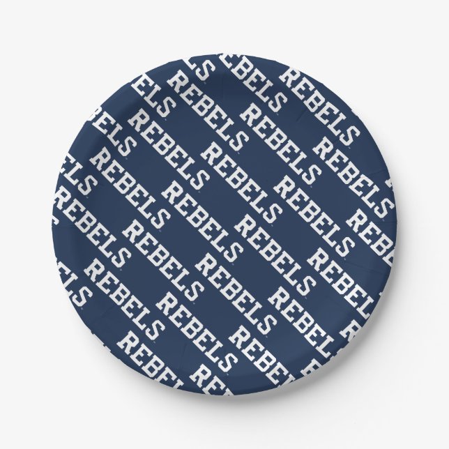 Universität Mississippi | Rebels Wordmark Pappteller (Vorderseite)