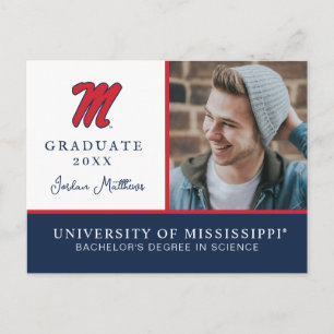 Universität Mississippi   Script M Ankündigungspostkarte