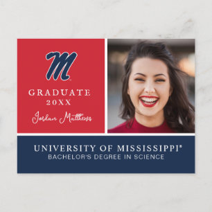Universität Mississippi Script M Ankündigungspostkarte