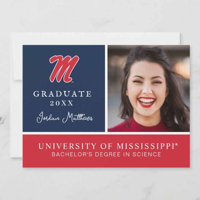 Universität Mississippi | Script M Einladung (Vorderseite)