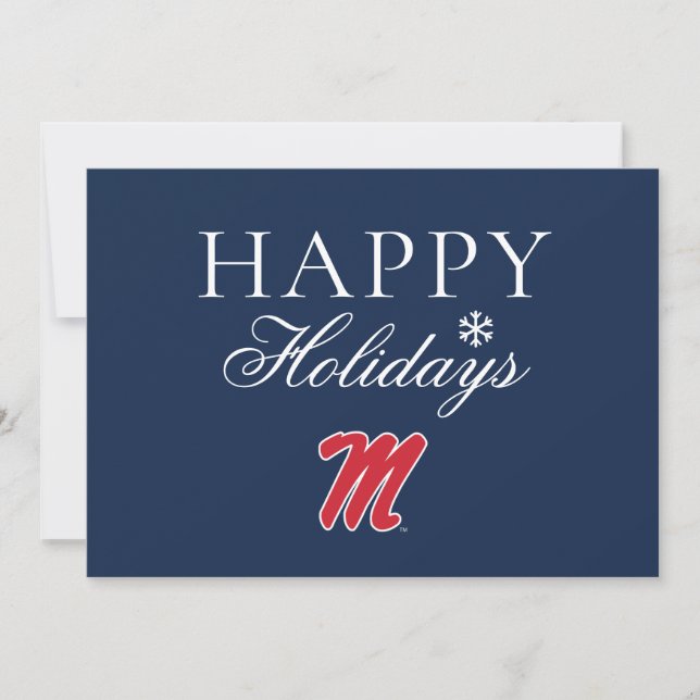 Universität Mississippi | Script M Feiertagskarte (Vorderseite)