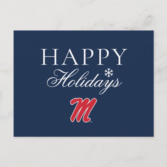 Universität Mississippi | Script M Feiertagspostkarte (Vorderseite)