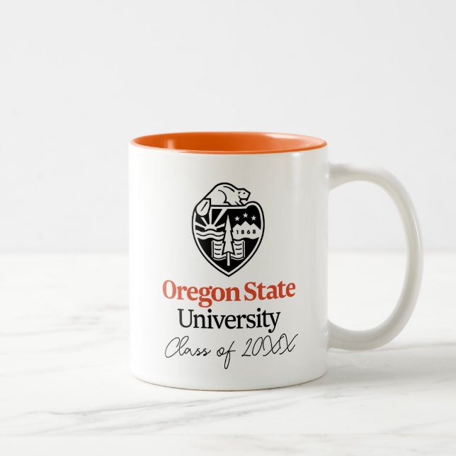 Universität Oregon Staat Zweifarbige Tasse (Rechts)