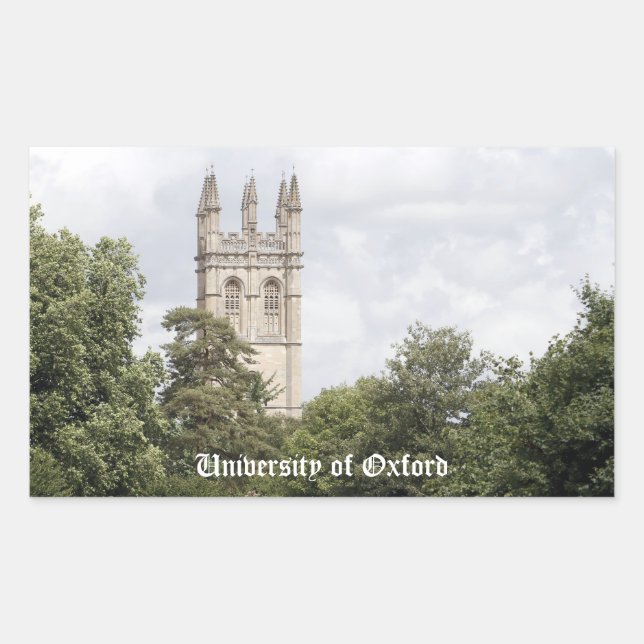 Universität Oxford Rechteckiger Aufkleber (Vorderseite)