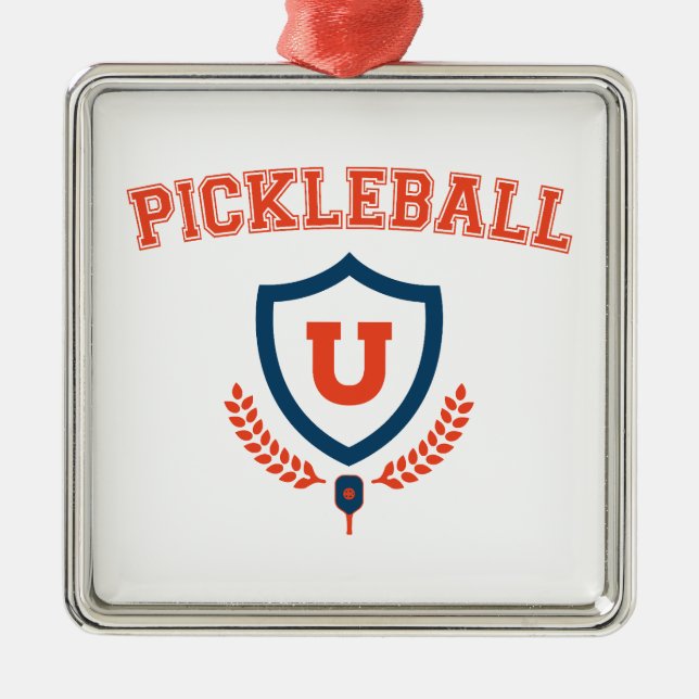 Universität Pickleball Ornament Aus Metall (Vorne)