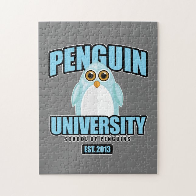 Universität Pinguin - Blau Puzzle (Vertikal)