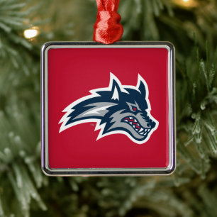 Universität Stony Brook Seawolfen Ornament Aus Metall