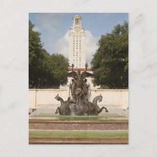 Universität Texad Uhrturm. Postkarte