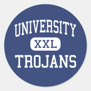 Universität - Trojans - Hoch - Irvine Kalifornien Runder Aufkleber