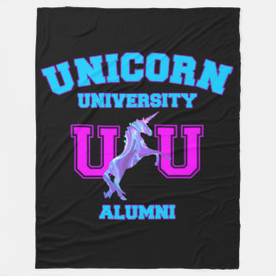 Universität Unicorn Fleecedecke
