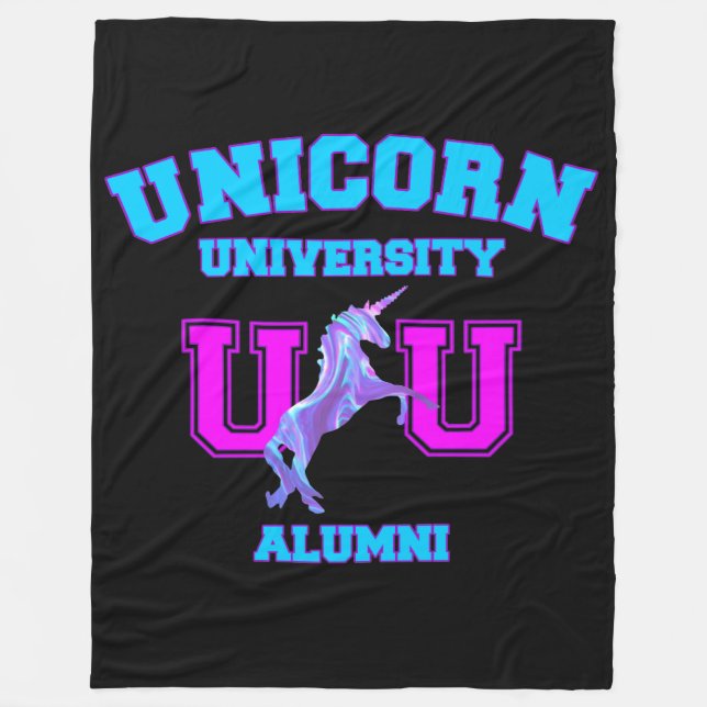 Universität Unicorn Fleecedecke (Vorderseite)