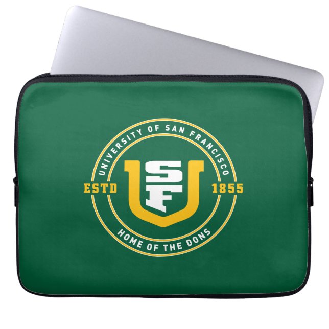 Universität von San Francisco Laptopschutzhülle (Vorderseite)