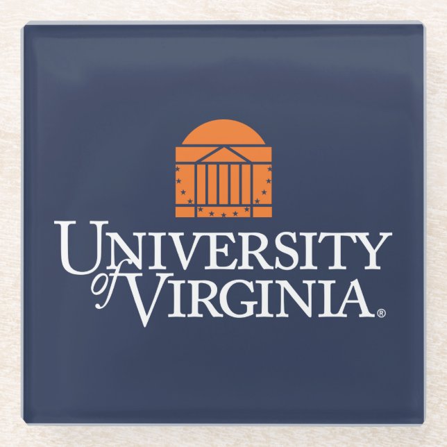 Universität von Virginia Glasuntersetzer (Vorderseite)