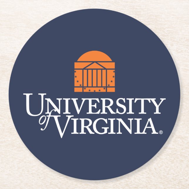 Universität von Virginia Runder Pappuntersetzer (Vorderseite)