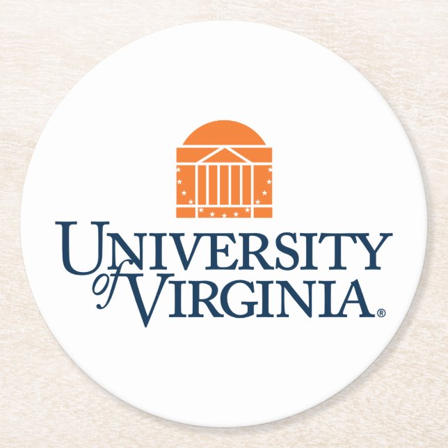 Universität von Virginia Runder Pappuntersetzer (Vorderseite)