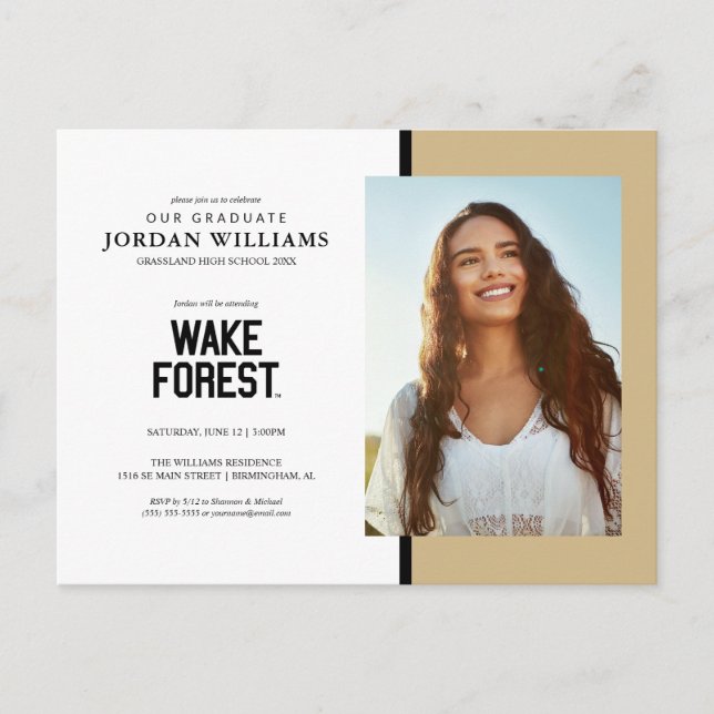 Universität weck Forest | Geweckt Wald Ankündigungspostkarte (Vorderseite)