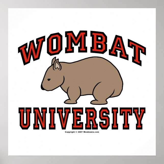 Universität Wombat Poster (Vorne)