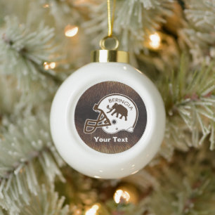 Universitätsfußballmannschaft von Beringia Keramik Kugel-Ornament