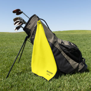 Universitätsgolfteam Gelb und Schwarz Golfhandtuch