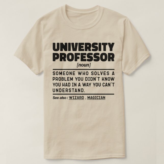 Universitätsprofessor Noun Class Instructor Funny T-Shirt (Design vorne)