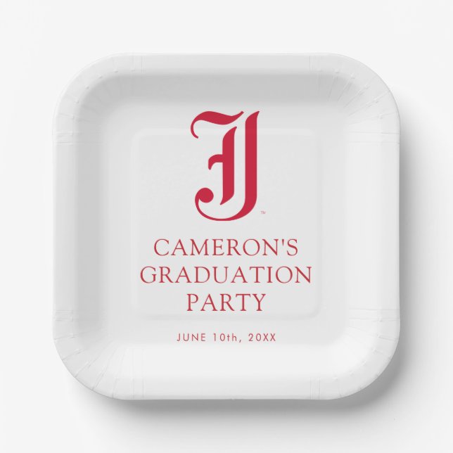 University Abschluss Jacksonville Staat Pappteller (Vorderseite)