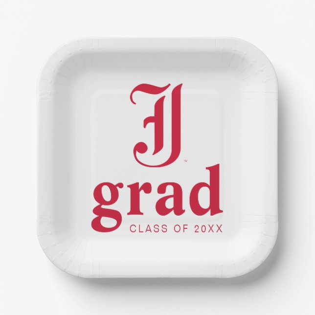 University Abschluss Jacksonville Staat Pappteller (Vorderseite)