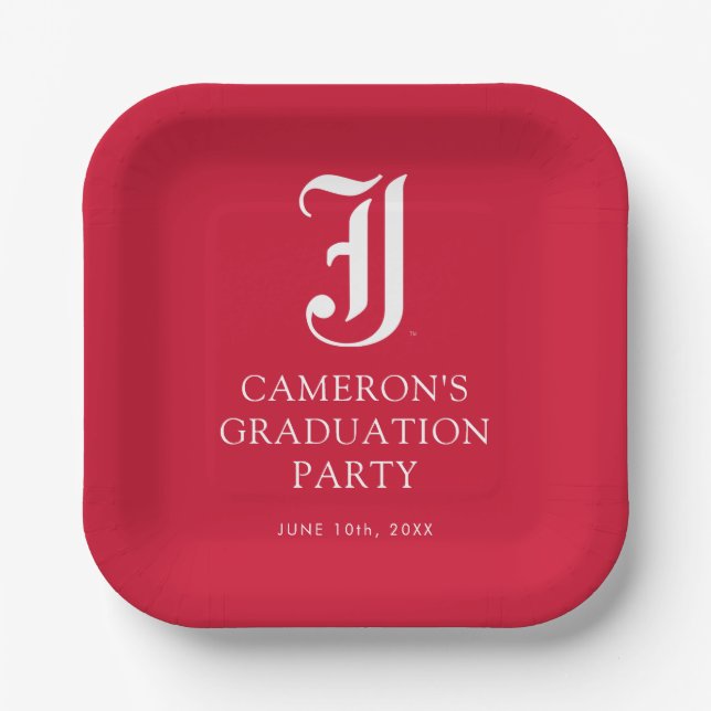 University Abschluss Jacksonville Staat Pappteller (Vorderseite)