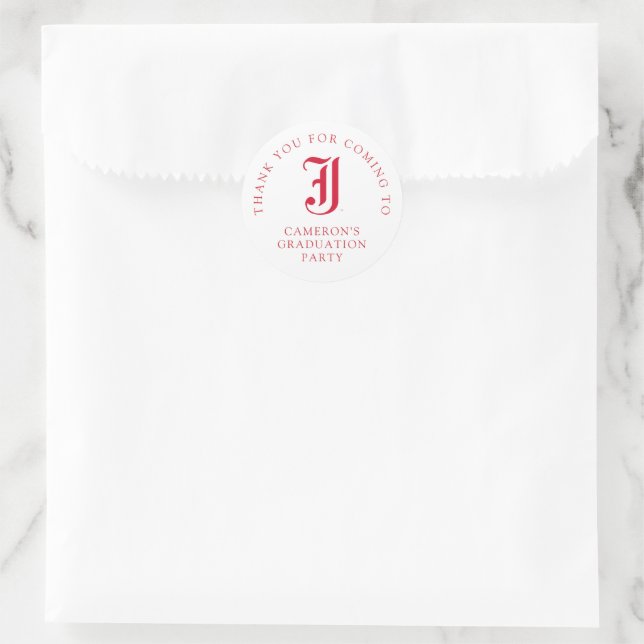 University Abschluss Jacksonville Staat Runder Aufkleber (Tasche)