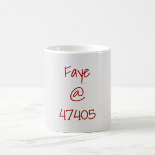 University Crimson Cream Zip Code Custom Kaffeetasse