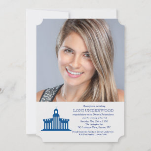 University Gebäude Foto Abschluss Einladung