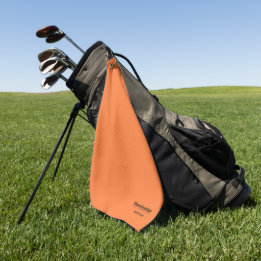 University Golf Team Orange und Black Golfhandtuch