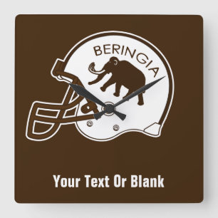 University of Beringia Mammoth Helmet Quadratische Wanduhr