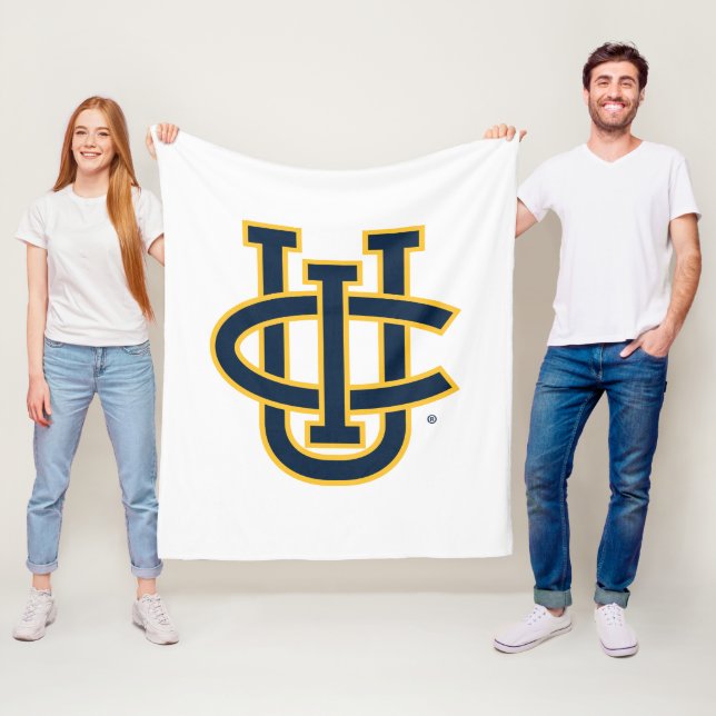 University of California, Irvine Logo Fleecedecke (Beispiel)
