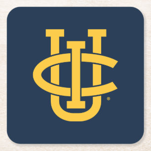 University of California, Irvine Logo Rechteckiger Pappuntersetzer