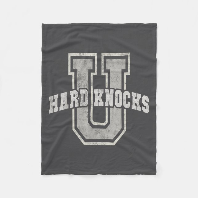 University Of Hard Knocks Life Goals College Schoo Fleecedecke (Vorderseite)