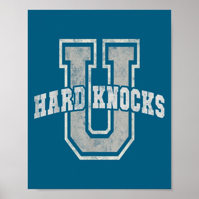 University Of Hard Knocks Life Goals College Schoo Poster (Vorne)