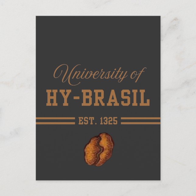 University of Hy-Brasil, Est. 1325 Postkarte (Vorderseite)