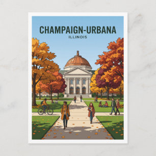 University of Illinois Main Quad Urbana Postkarte