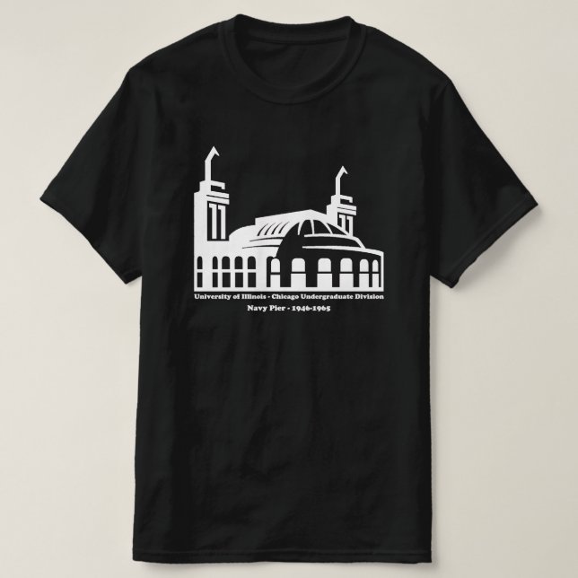 University of Illinois, Navy Pier, Chicago, IL T-Shirt (Design vorne)