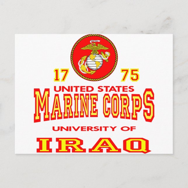 University of Iraq Staaten Marine Corps Postkarte (Vorderseite)