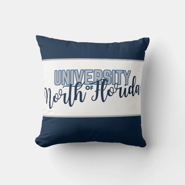 University of North Florida - UNF Script Navy Blue Kissen (Vorderseite)