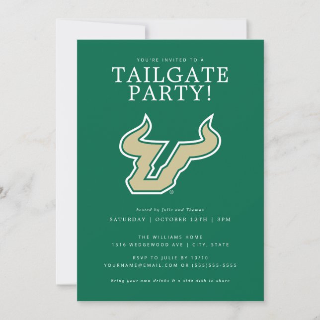 University of South Florida Tailgate Party Einladung (Vorderseite)