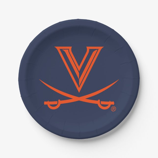 University of Virginia Sabre Pappteller (Vorderseite)