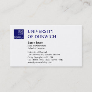 University Style - Deep Navy Visitenkarte