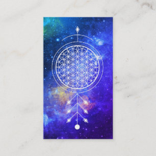 *~* Universum-Blume von Leben-Massage Reiki Yoga Visitenkarte