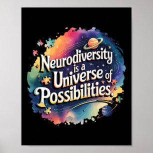 Universum der Neurovielfalt im Weltraum Poster